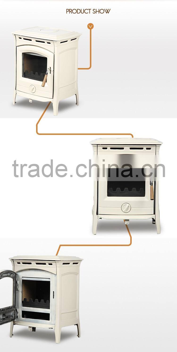 Multi fuel type wooden burning stove/fireplace heater HF905UCE Ivory white colour