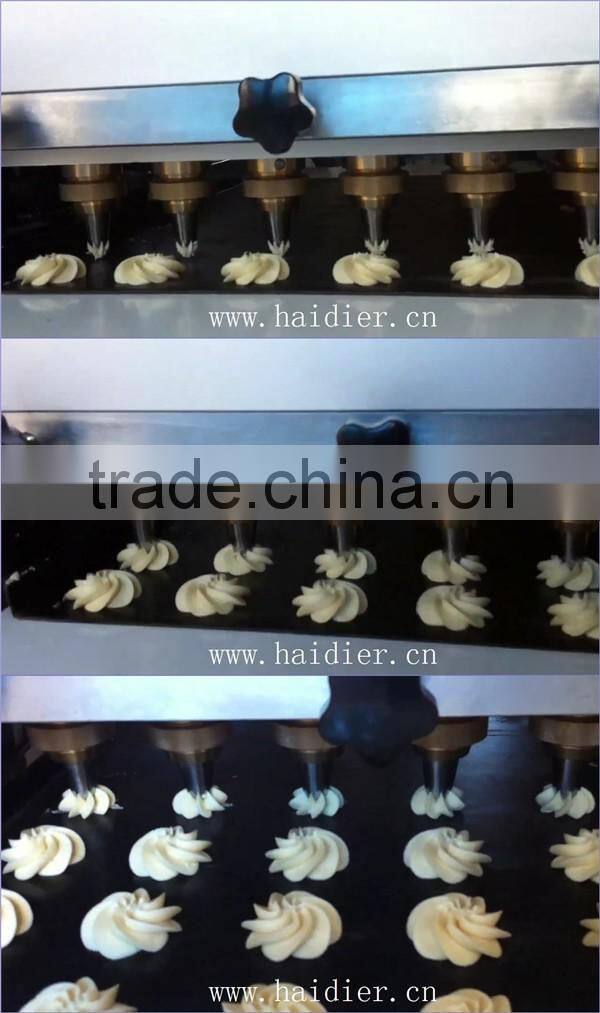 PLC wire cut biscuit depositor cookie forming machine with filling