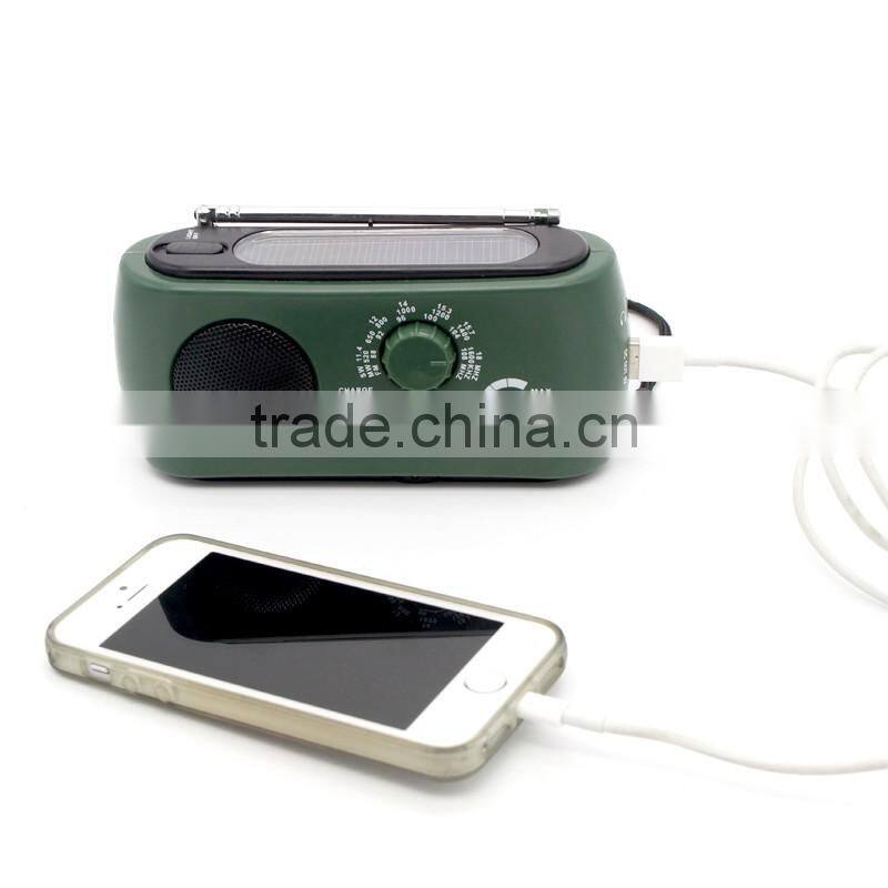 Multifunct Emergency AM/FM portable Radio Solar/Dynamo Powered w/Flashlight