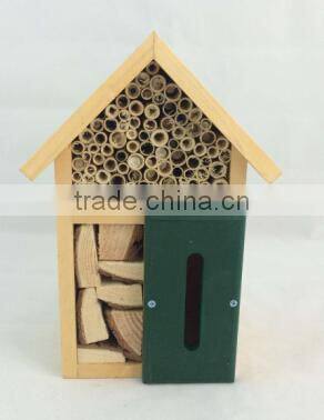 BSCI factory nature wooden insect house,bee house with stick,ladybird hotel