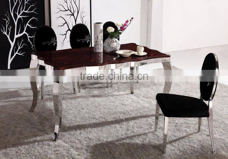 Elegant 304 Stainless Steel TV Cabinet And Coffee Table