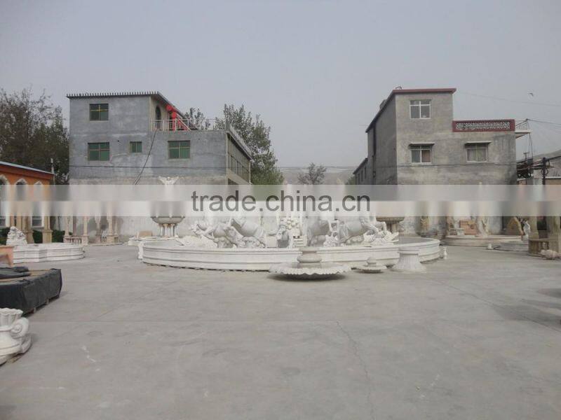 Egyptian beige marble foutain with lady statue