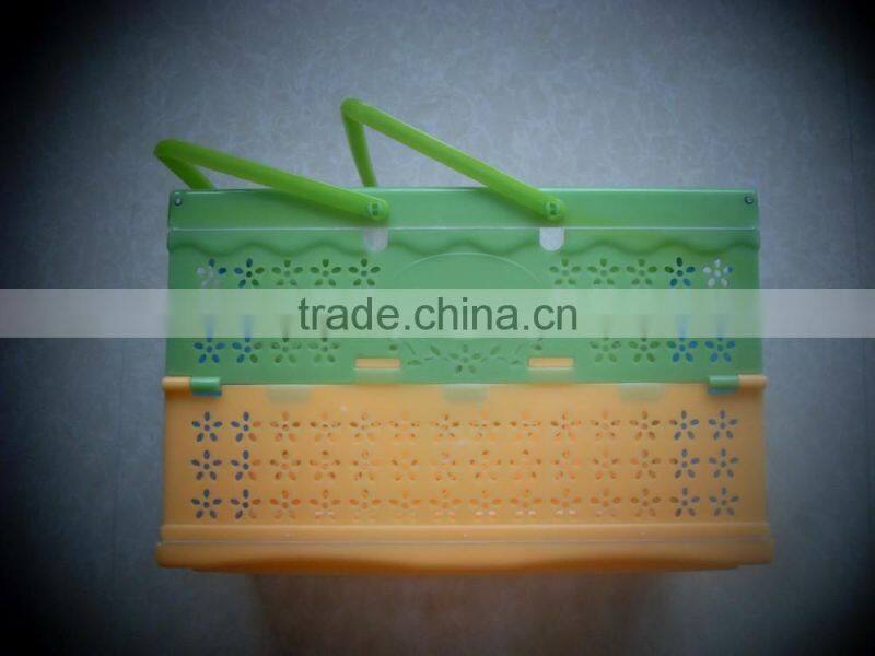 high quality cheap price food grade small plastic storage baskets/plastic organizer baskets/colorful plastic basket