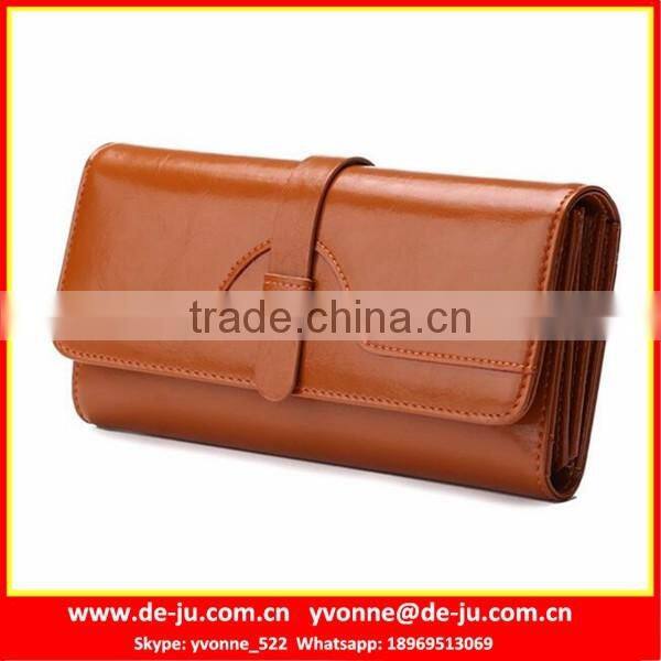 Unisex Leather Quilted Long Wallet