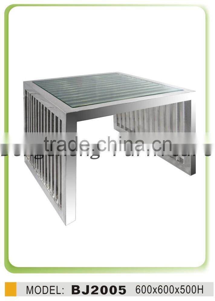 high gloss furniture modern side table BJ2005 stainless steel table