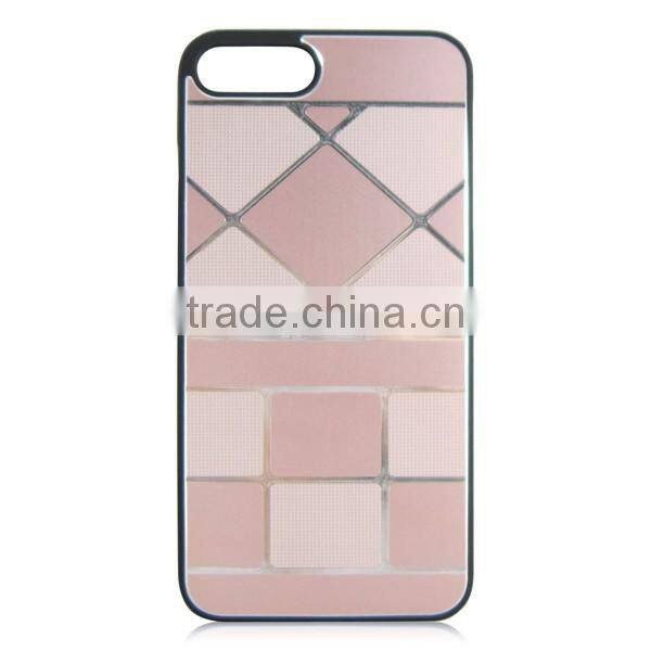 PC hard phone hull spray rubber oil back cover aluminum phone case for iPhone 7/7 plus