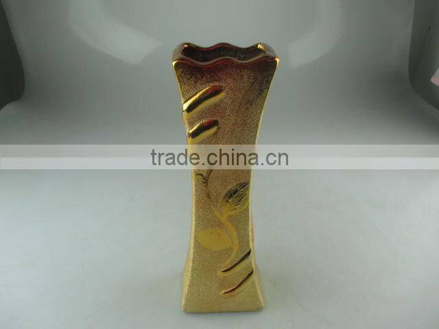 Mini red color glazed ceramic vases with cheao price in stock