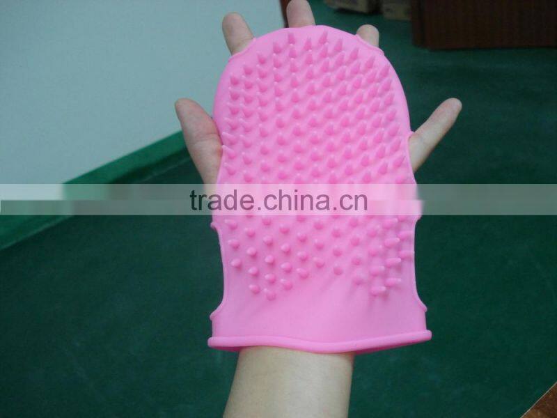 Hot-selling soft and cleaning silicone massage bath glove for promotion gift