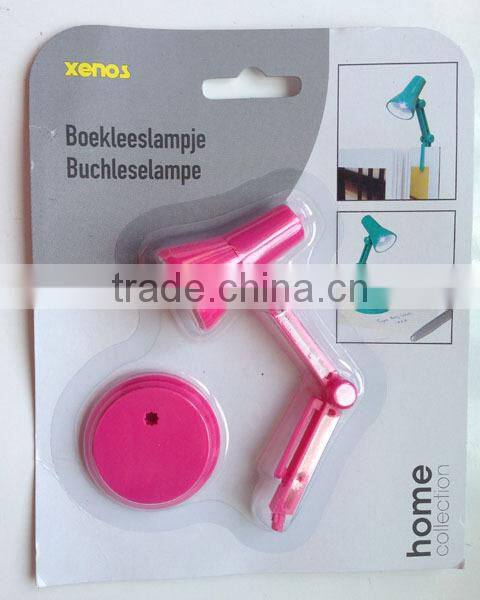 Plastic Mini Led Flexible Book Light with Clip Reading Light