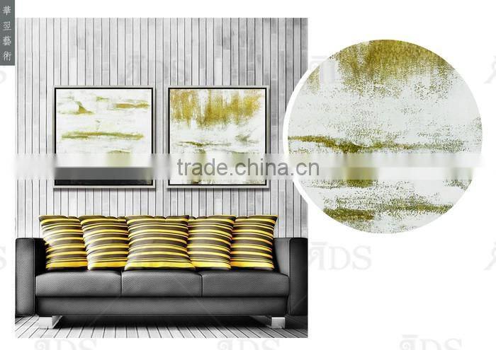 Wall art decorative painting on canvas with golden foil