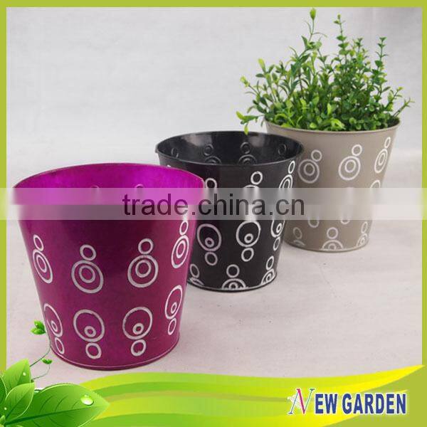 Newgarden colorful waterproof metal planter / iron flower pot stand