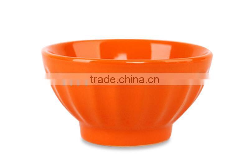 stoneware embossed rice bowl/ceramic bowl