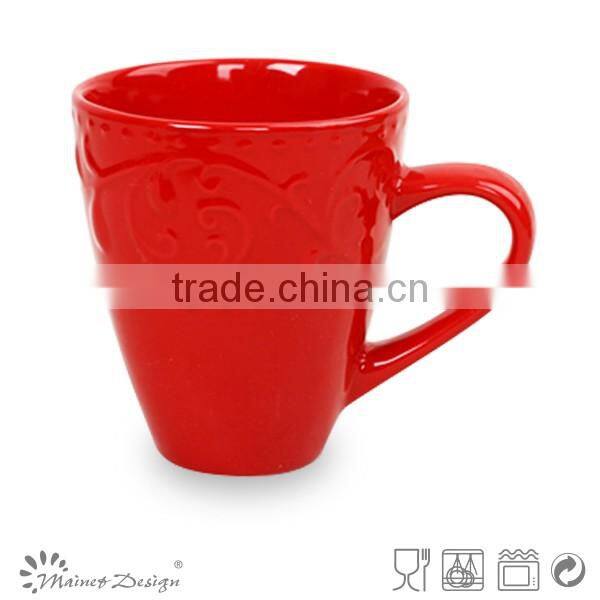embossed hand printing for 2016 high quality stoneware mugs
