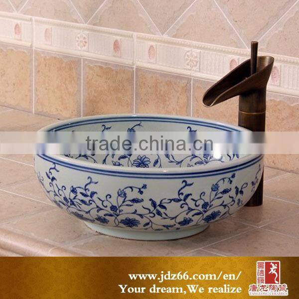 Collectable blue and white porcelain washing hand basin