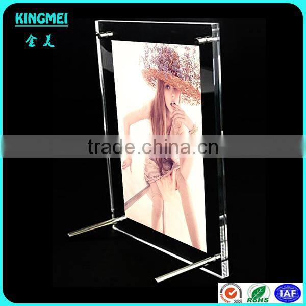 Black penguin shaped acrylic photo frame with screw