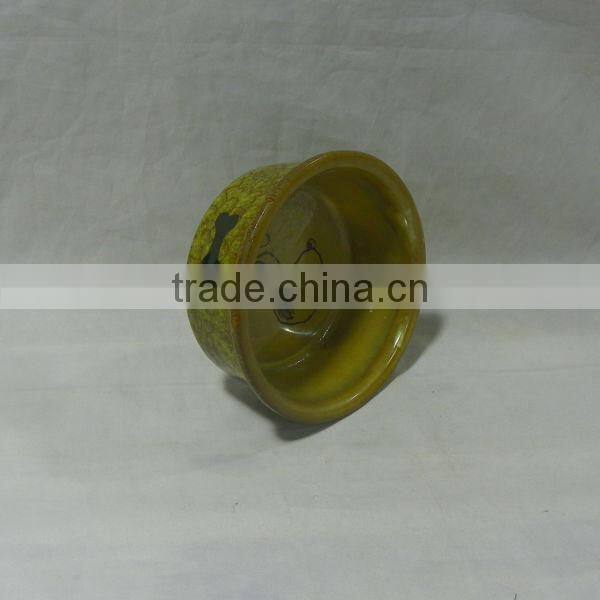 Moss Green Ceramic Dog Bowl