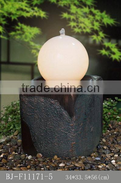 Decorative resin outdoor water fountains and artificial waterfalls