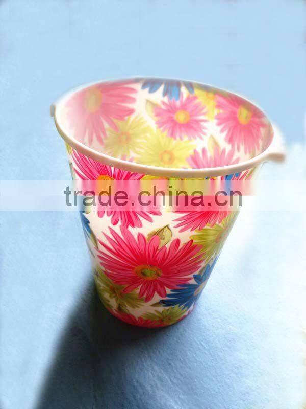 209275 COLORFUL PLASTIC GARBAGE CAN WITH HOLDER