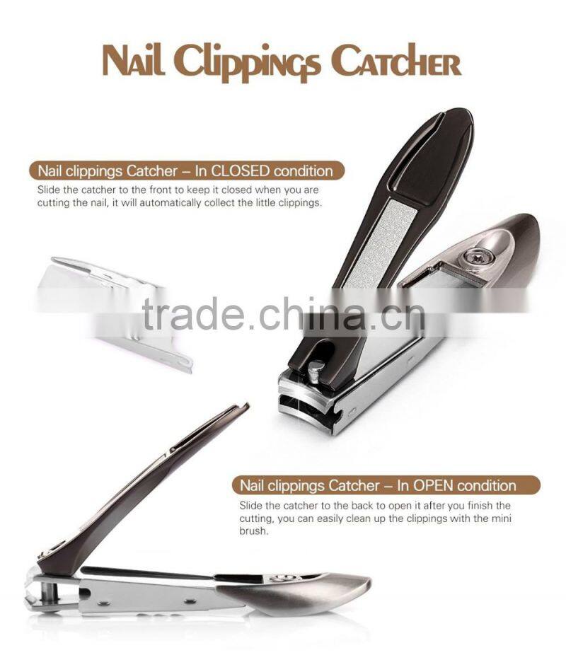 Sharpest Stainless Steel Fingernail Toenail Cutter Trimmer with Nail File