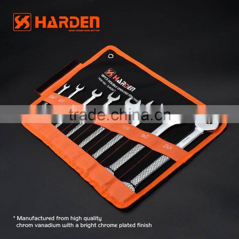 8 pcs double open -end spanner set labor saving wrench combination ratchet spanner