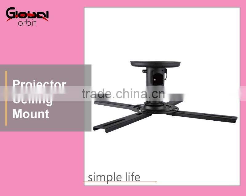 Rotate LCD TV screen holder floor stand cart with adjustable projector rack