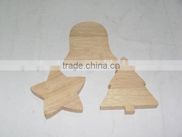 rubber wood bell shape cutting board , star shape board , tree shape board