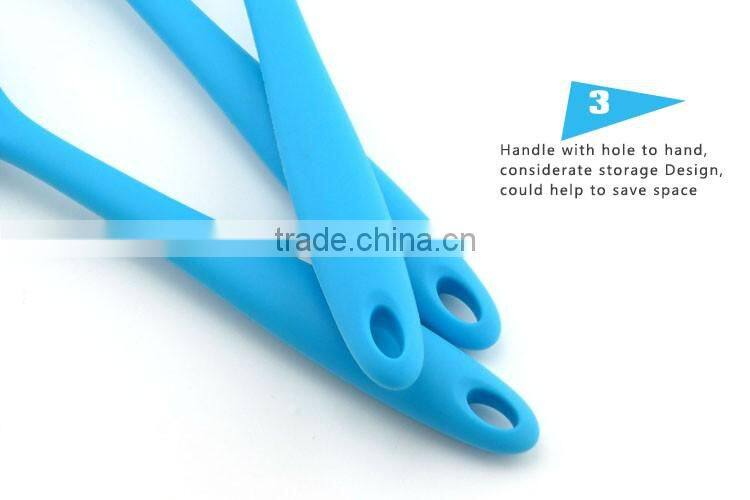 Integrated Seamless Design Silicone Handle Slotted Spoon