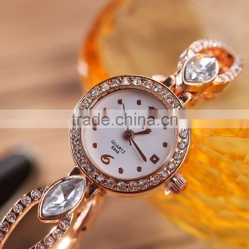 2017 new product OEM factory price luxury crystal diamond women decoration watch