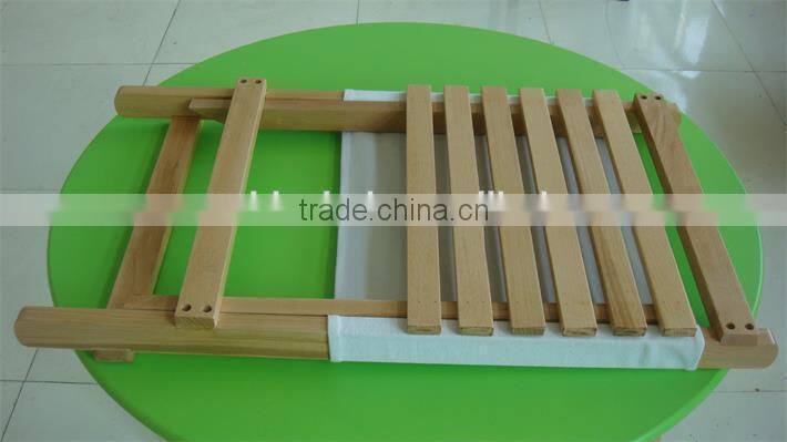 2017 Qingdao inflatable folding slat wooden beach chair