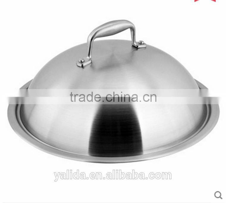 High Quality Highend Chinese Wok Round Bottom Composite steel Wok