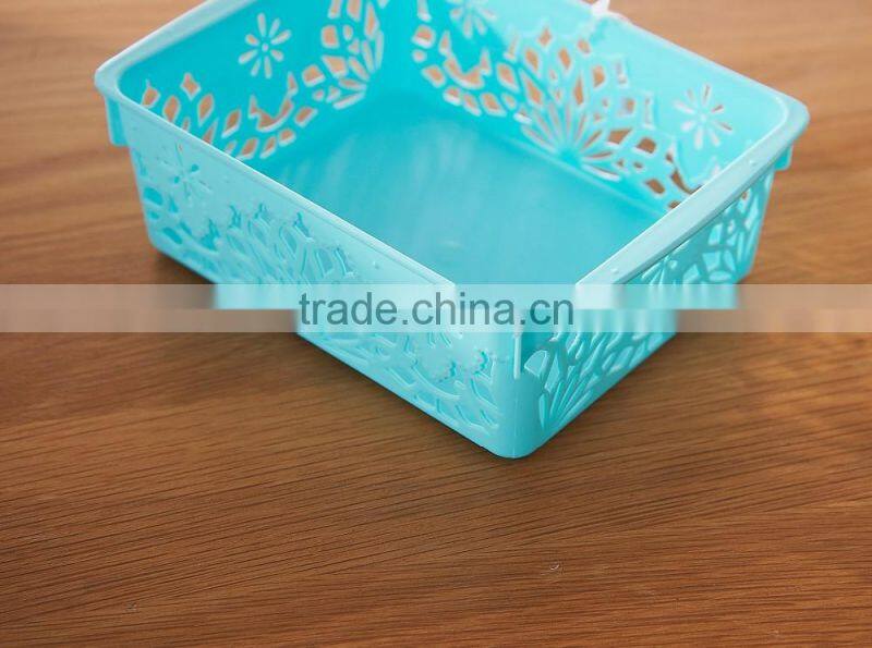 hollow-out plastic pp fruit basket sundries container