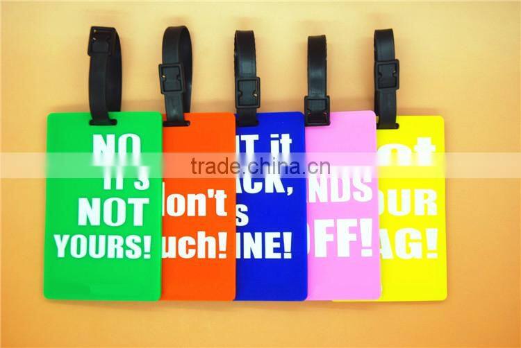 Customized pvc luggage tag promotional OEM silicone luggage tags for travel