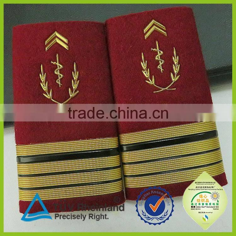 Professional factory made any image uniform epaulette military shoulder boards