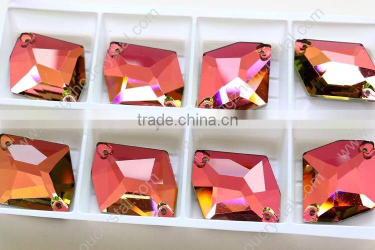 Colors k5 crystal sew on facets square stones,special rhinestones made in China