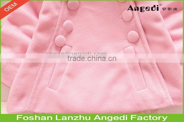 2017 Boutique clothing children's winter coat little girls christmas red overcoat new winter woolen coat