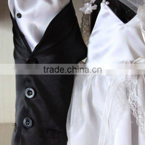 Satin wedding wine bottle cover bag