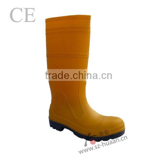 popular yellow/black fishmen PVC safety boot CE