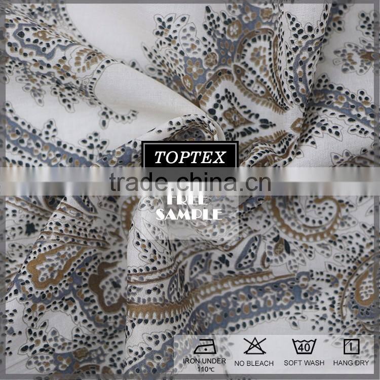 100%cotton printed voile fabric