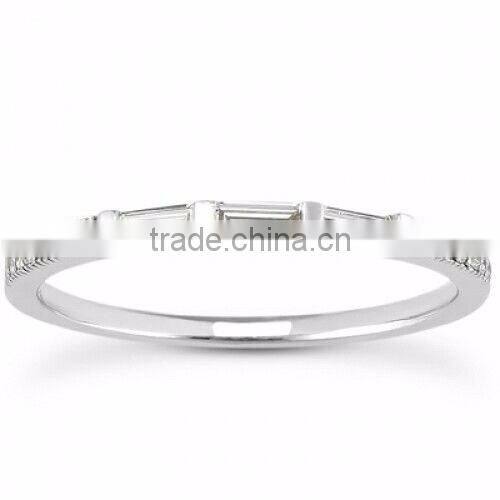 Simple design plain style all kinds of eternity O ring thin promise ring for wedding
