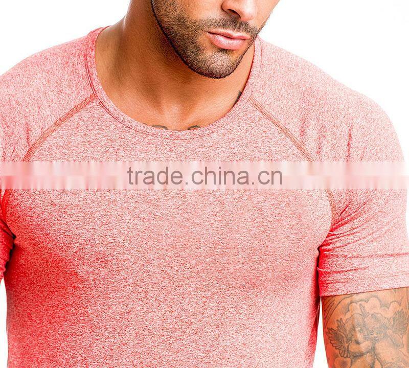 raglan sleeve custom printed fitness shirts , gym fitted t shirt