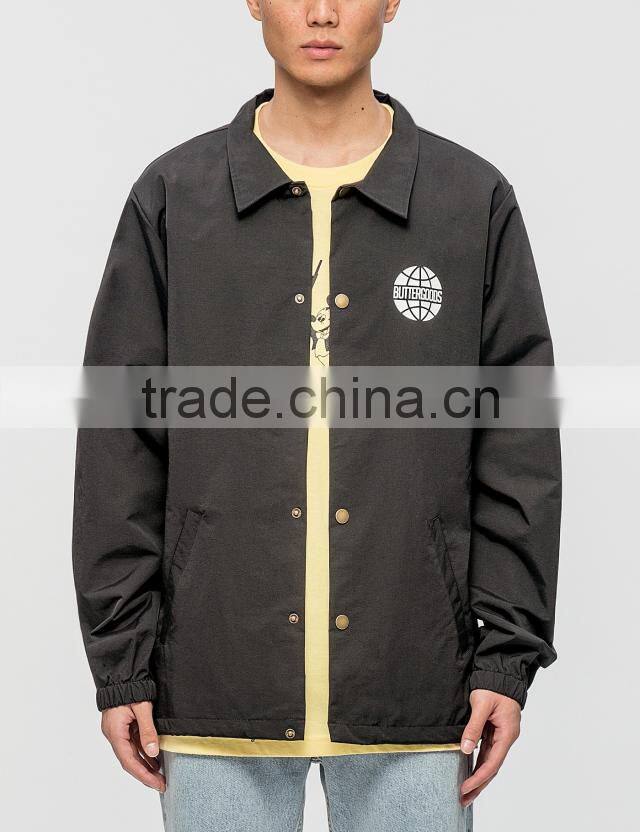 OEM latest design black cotton spring jacket for men