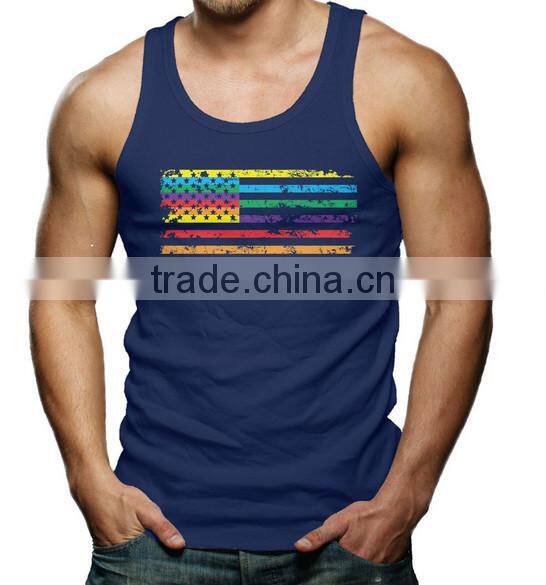 Alibaba china 100 cotton stringer tank top custom,mens tank top fitness