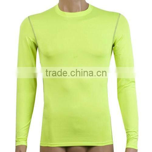 Men Sports Gym Wear Athletic Compression Thermal Base Layers Gear Under Tee Tops Sportwear Marathon T-Shirts