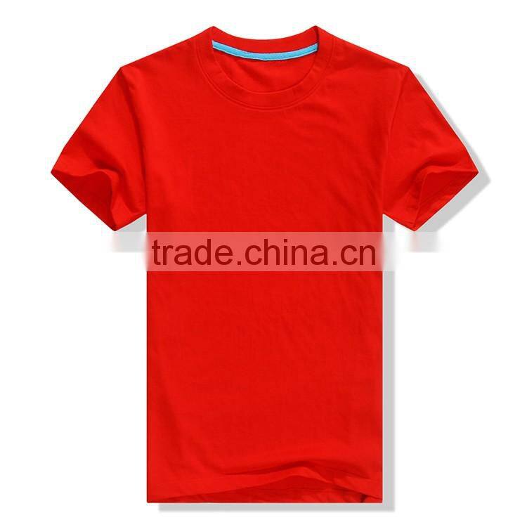 Mens 100 cotton wholesale high quality plain round neck t-shirt