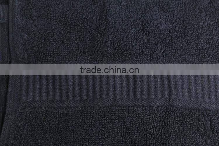 100% cotton promotion black color hotel custom cooling quick dry towel