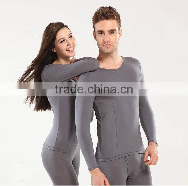 Custom Wholesale Comfortable Plain Couple Thermal Thin Pajamas