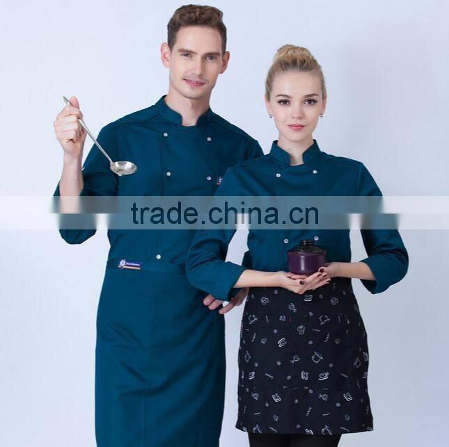 custom nice design hot sale factory price double breasted breathable chef jacket