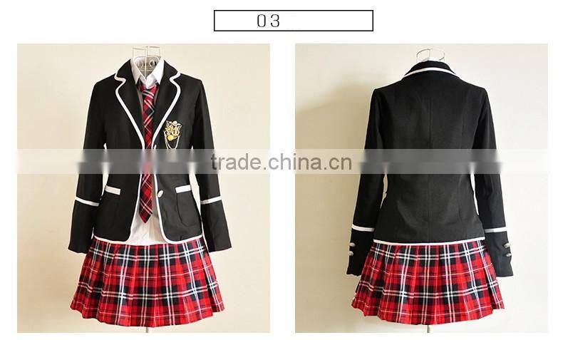 Juqian wholesale 2016 fashion style colors korean high school uniform suits manufacturer