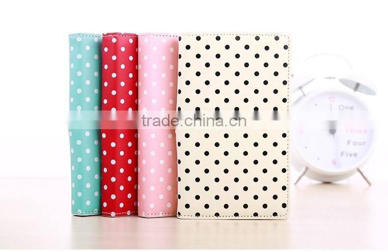 faux leather cover traveling planner with elastic customizable logo person diary planner/organzier