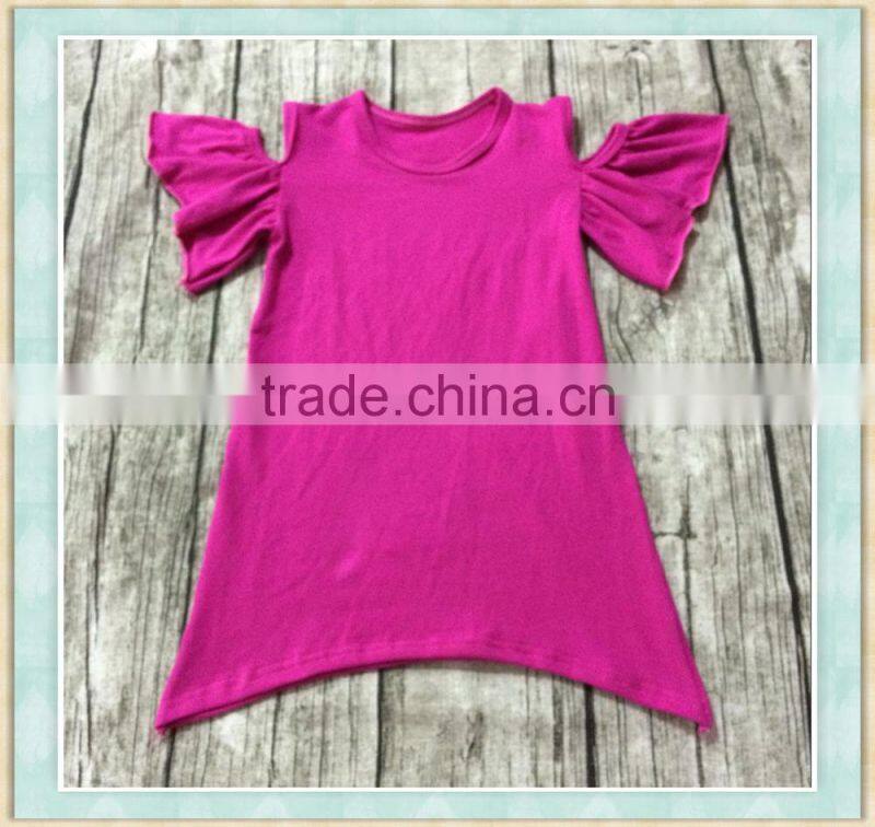 2017 simple style pure red bare-kneed kids one piece dress long lycra dress